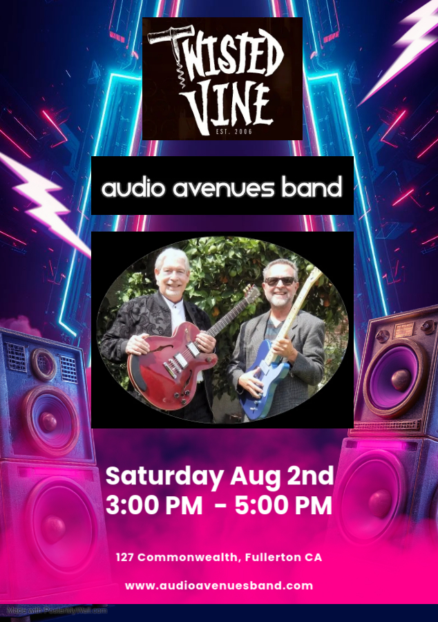 AAB at The Twisted Vine Saturday Aug 2nd