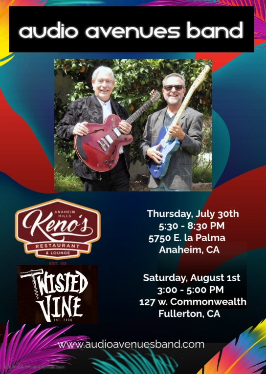 AAB At Keno's on Thursday and at Twisted Vine on Saturday